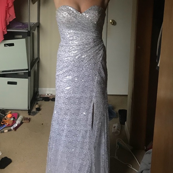 silver sequin gown - Picture 1 of 4
